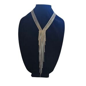 Free People Silver Fringe Statement Necklace | New With Tags